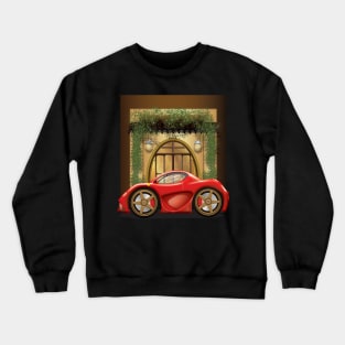 CS Cartoon Machines Sport Car And House  V 2.4. Crewneck Sweatshirt